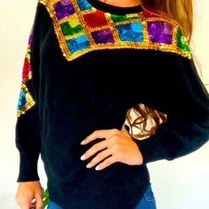 SML VINTAGE M Sequin Sweater